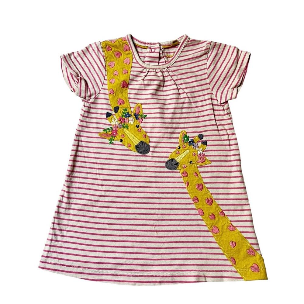 Baby Boden Giraffe Appliqué Tunic Dress Size 18-24 months